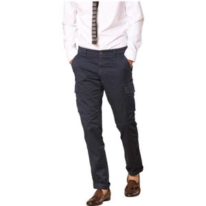 Mason's, Heren, Broeken, Blauw, Maat: L Katoen,