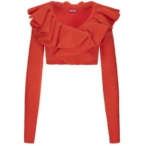 Diesel, Dames, Truien, Oranje, Maat: 2XS