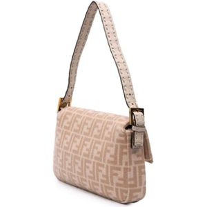 Fendi Vintage, Dames, Pre-owned, Beige, Maat: ONE Size Wol,