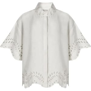 Malina, Dames, Blouses & Shirts, Wit, Maat: XL