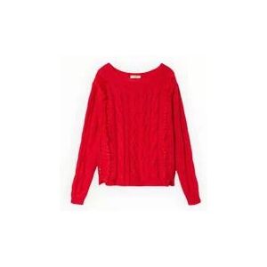 Twinset Trui met ronde hals , Red , Dames , Maat: M