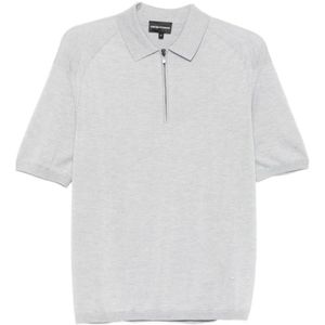 Emporio Armani, Heren, Tops, Grijs, Maat: S Wol,