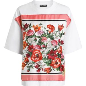 Dolce & Gabbana, Dames, Tops, Wit, Maat: S Katoen,