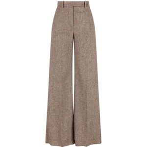 Valentino, Dames, Broeken, Bruin, Maat: XS Wol,