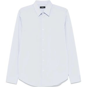 Theory, Heren, Overhemden, Blauw, Maat: M Katoen,