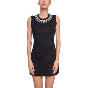 Blugirl - Jurk - Zwart - Kanten Details