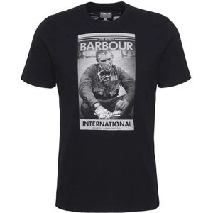 Barbour, Heren, Tops, Zwart, Maat: L Katoen,