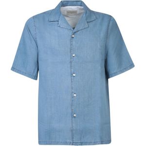 Officine Générale - Katoenen Shirt - Korte Mouwen - Knoopsluiting - Lyocell