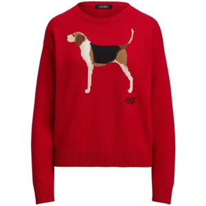 Ralph Lauren, Dames, Truien, Rood, Maat: 2XS Katoen,