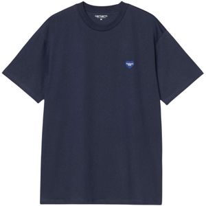 Carhartt Wip, Heren, Tops, Blauw, Maat: L Katoen,