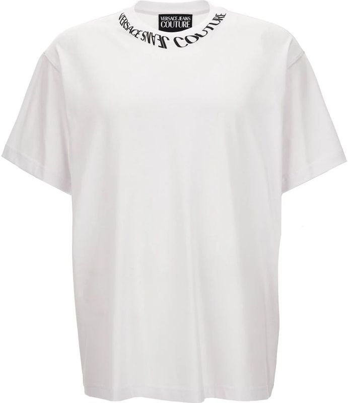 Versace Jeans Couture - Witte T-shirt - Heren - Katoen - Korte Mouwen