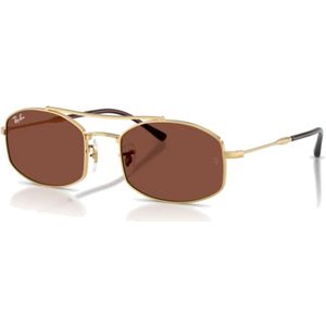 Ray-Ban - RB3719 - Zonnebril - Goud - Rood - Ronde Metaal
