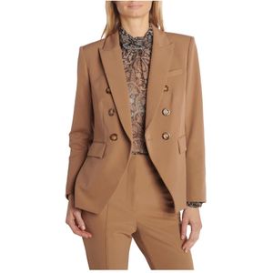 Veronica Beard, Dames, Pakken, Bruin, Maat: 2XS Poliester,