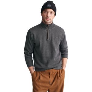 Gant, Heren, Sweatshirts & Hoodies, Grijs, Maat: 2XL Katoen,