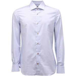 Mazzarelli, Heren, Overhemden, Blauw, Maat: S
