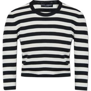 Dolce & Gabbana, Dames, Truien, Zwart, Maat: XS Wol,