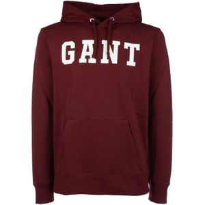 Gant, Heren, Sweatshirts & Hoodies, Rood, Maat: S