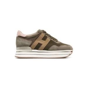 Hogan Groene Sneakers met H222 Design , Green , Dames , Maat: 36 1/2 EU