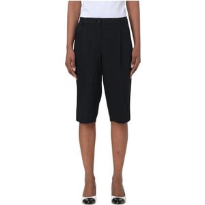 Dolce & Gabbana, Dames, Korte broeken, Zwart, Maat: S Leer,