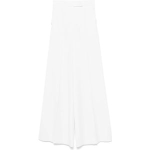 Max Mara, Dames, Broeken, Wit, Maat: 2XS Wol,