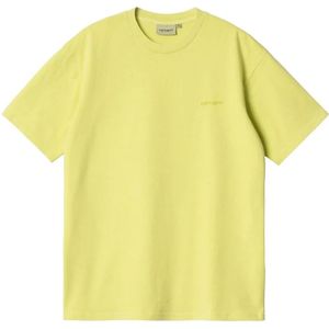 Carhartt Wip, Heren, Tops, Geel, Maat: S Katoen,