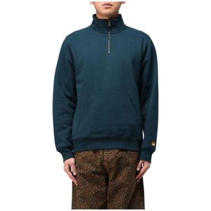 Carhartt Wip, Heren, Sweatshirts & Hoodies, Blauw, Maat: M Katoen,