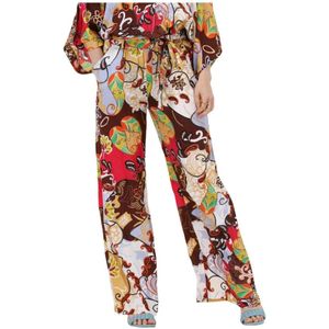 Summum Woman, Dames, Broeken, Veelkleurig, Maat: XS Satijn,
