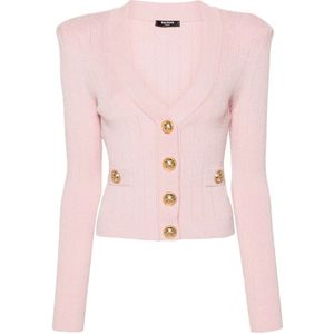 Balmain Rose Clair Cardigan , Pink , Dames , Maat: M
