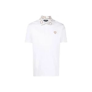 Versace Polo Hemden , White , Heren , Maat: L