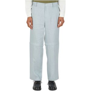 Wynn Hamlyn, Heren, Broeken, Blauw, Maat: W32 Linnen,