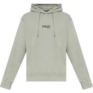 Versace Jeans Couture, Heren, Sweatshirts & Hoodies, Grijs, Maat: XL Katoen,