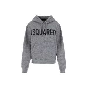 Dsquared2 Grijze Katoenen Sweatshirt , Gray , Dames , Maat: 2XS