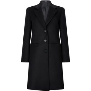 Liu Jo, Dames, Mantels, Zwart, Maat: 2XS Wol,