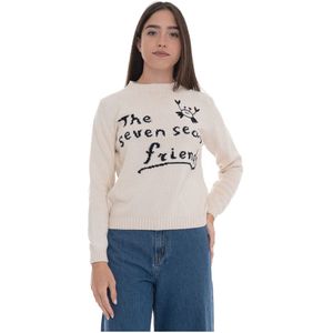 Weekend Max Mara, Dames, Truien, Wit, Maat: L Katoen,