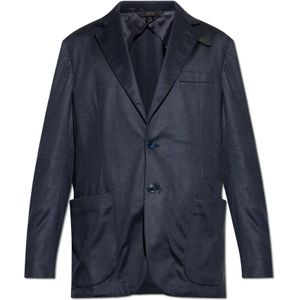 Brioni, Heren, Jassen, Blauw, Maat: XL Zijde,