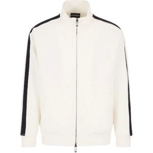 Emporio Armani, Heren, Sweatshirts & Hoodies, Wit, Maat: S Katoen,