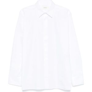 Saint Laurent, Heren, Overhemden, Wit, Maat: L Katoen,