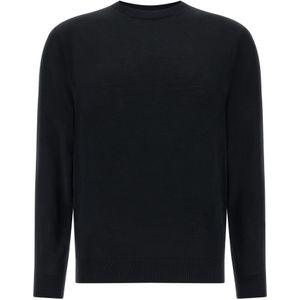 Boggi Milano - Trui - Zwart - Geribbeld Gebreid - Lange Mouw