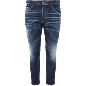 Dsquared2, Heren, Jeans, Blauw, Maat: M Katoen,