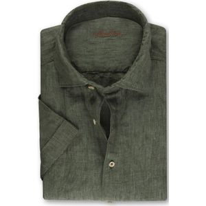 Stenströms, Heren, Overhemden, Groen, Maat: XL Linnen,