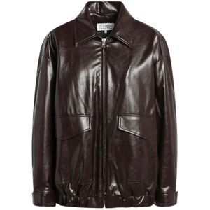 MM6 Maison Margiela, Dames, Jassen, Paars, Maat: S Viscose,