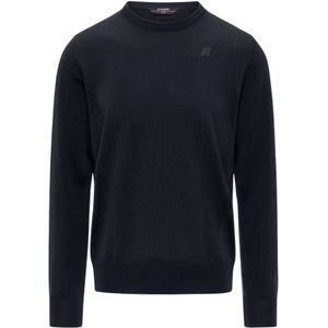 K-Way, Heren, Truien, Blauw, Maat: 2XL Wol,