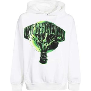 Vlone, Heren, Sweatshirts & Hoodies, Wit, Maat: M Katoen,