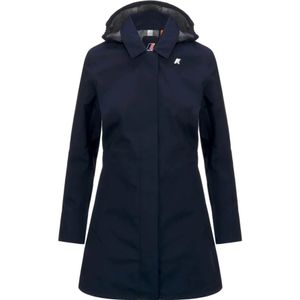K-Way, Dames, Mantels, Blauw, Maat: M Poliester,