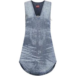 Diesel, Dames, Tops, Blauw, Maat: L Denim,