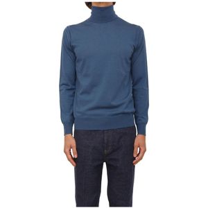 Paolo Pecora, Heren, Truien, Blauw, Maat: M Wol,