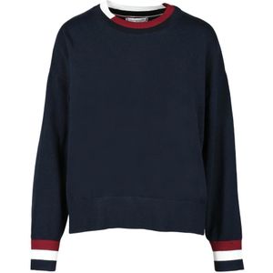 Tommy Hilfiger, Dames, Truien, Blauw, Maat: XL Katoen,