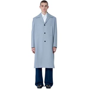 Gucci, Heren, Mantels, Grijs, Maat: L Wol,