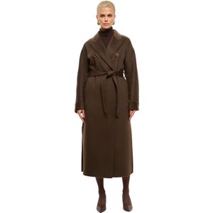 Cesare Gaspari, Dames, Mantels, Bruin, Maat: S Wol,