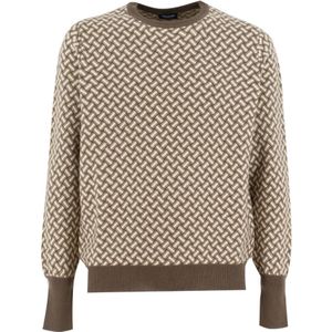 Drumohr, Heren, Truien, Bruin, Maat: L Kasjmier,